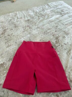 Born primitive  Pink Ribbed High-Waist Bike Shorts